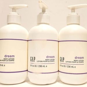 Lot of 3 GAP DREAM SCENTED BODY LOTION BRAND NEW